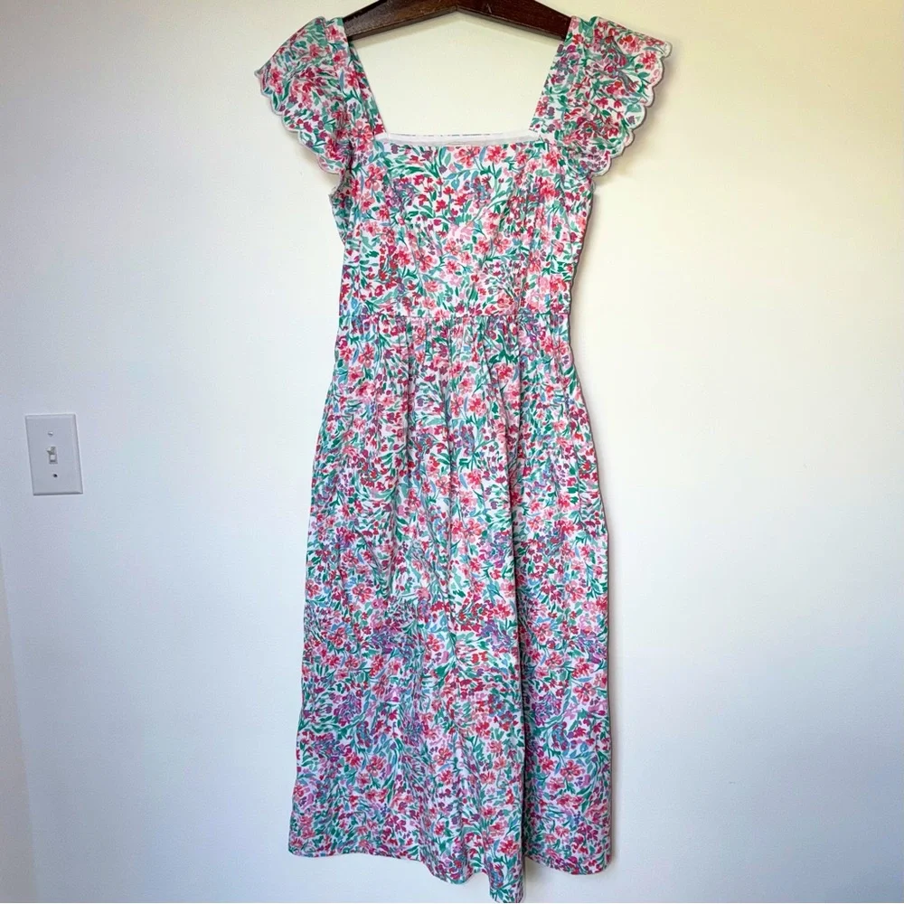 J. Crew Ruffle-sleeve Midi Dress in Bright Spearamint - Picture 4 of 13